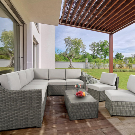 Happatio 10 Piece Patio Conversation Set