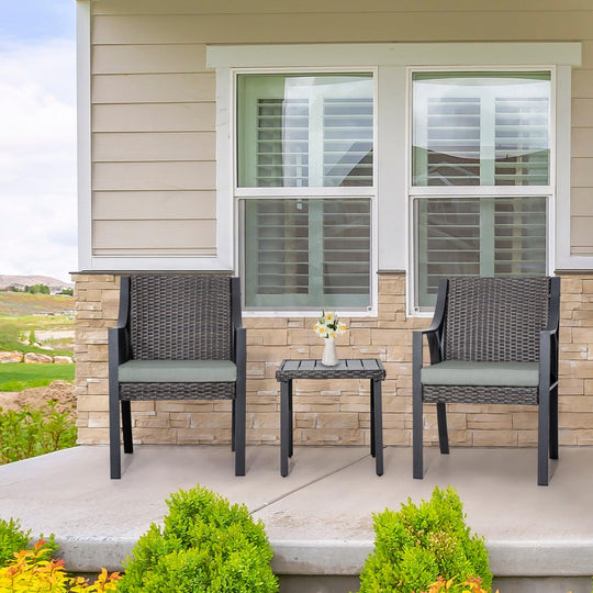 3 Piece Patio Bistro Set - Happatio