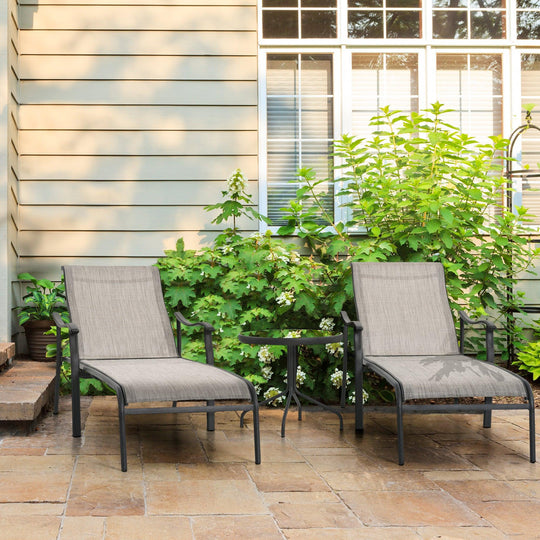 3 Pieces Patio Chaise Lounge Set - Happatio