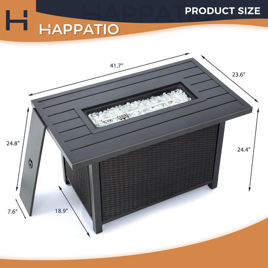 42 Inch Fire Pit Table - Happatio