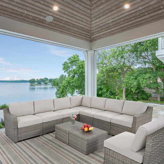 10 Piece Patio Conversation Set - Happatio