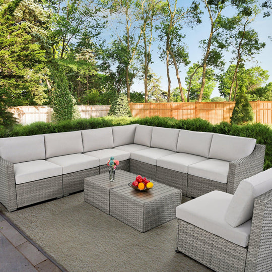 10 Piece Patio Conversation Set - Happatio