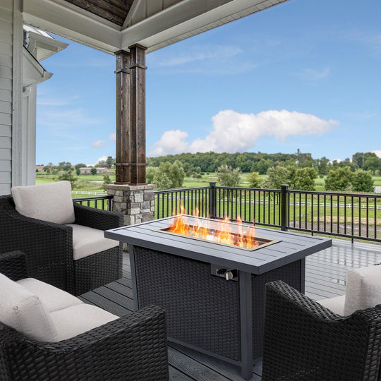 42 Inch Fire Pit Table - Happatio
