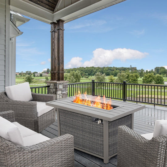 42 Inch Fire Pit Table - Happatio