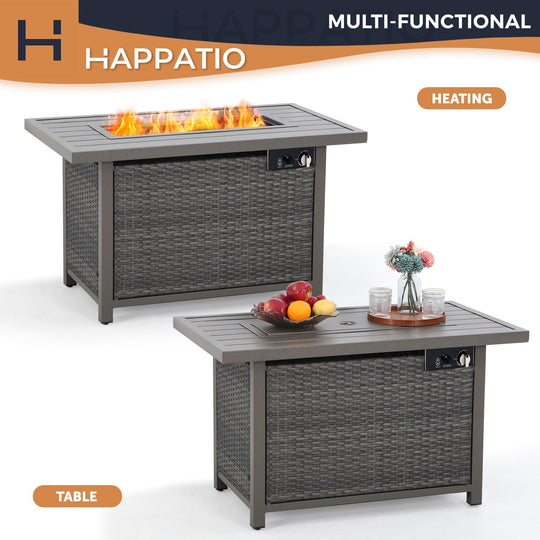 42 Inch Fire Pit Table - Happatio