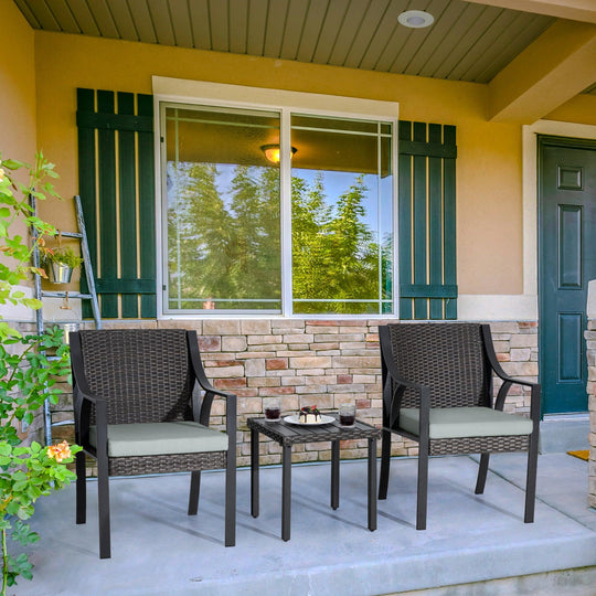 3 Piece Patio Bistro Set - Happatio
