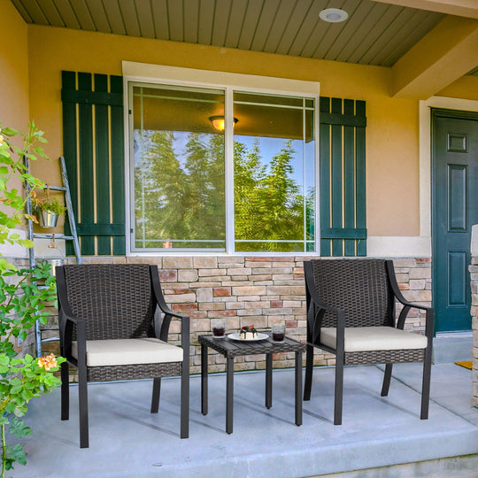 happatio 3 Piece Patio Bistro Set
