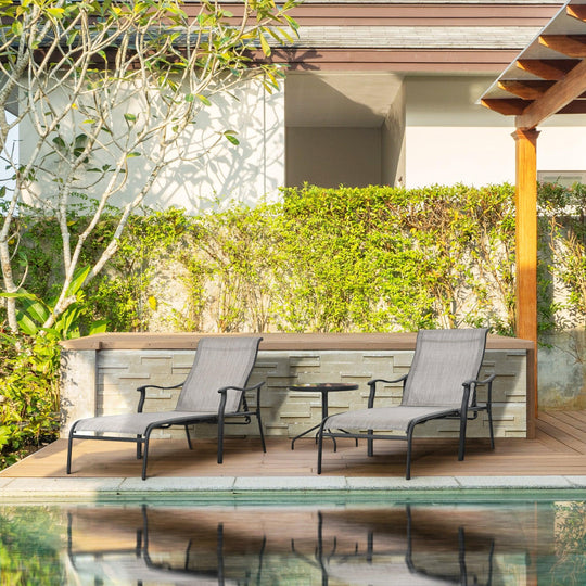 Happatio 3 Pieces Patio Chaise Lounge Set