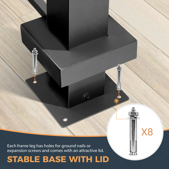 HAPPATIO 10' X 12' Outdoor Pergola, Retractable Pergola Canopy with Adjustable Shade,Aluminum Pergola Shade for Patio, Backyard, Garden