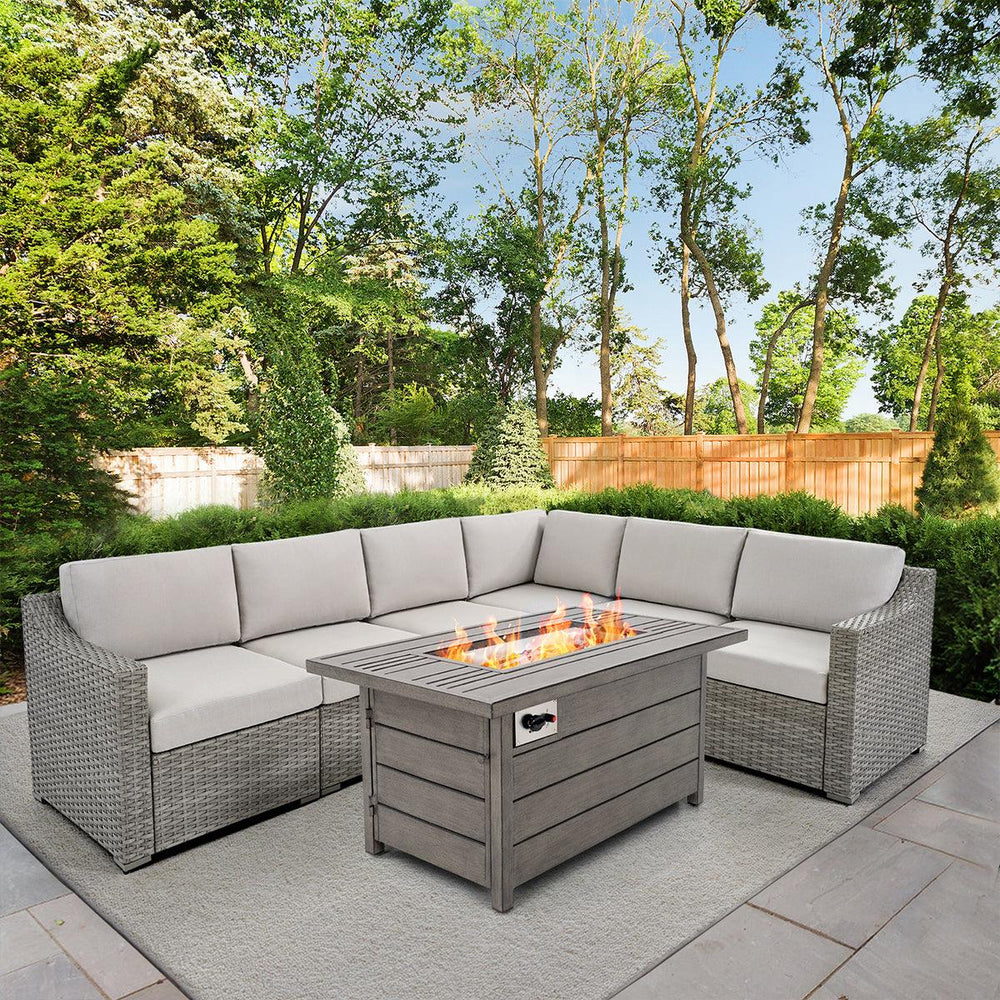 48 Inch Propane Fire Pit Table - Happatio