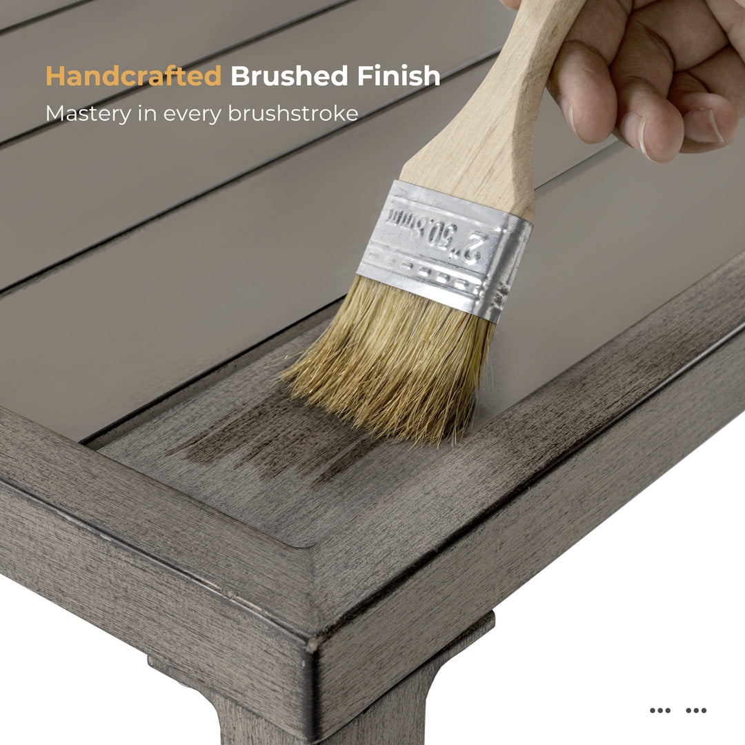 HAPPATIO Aluminum Patio Furniture Set, 4 Pieces Conversation Set with Thick Cushions and Coffee Table, All Weather Sofa Couch Waterproof and Rustproof for Garden, Backyard, Porch, Beige