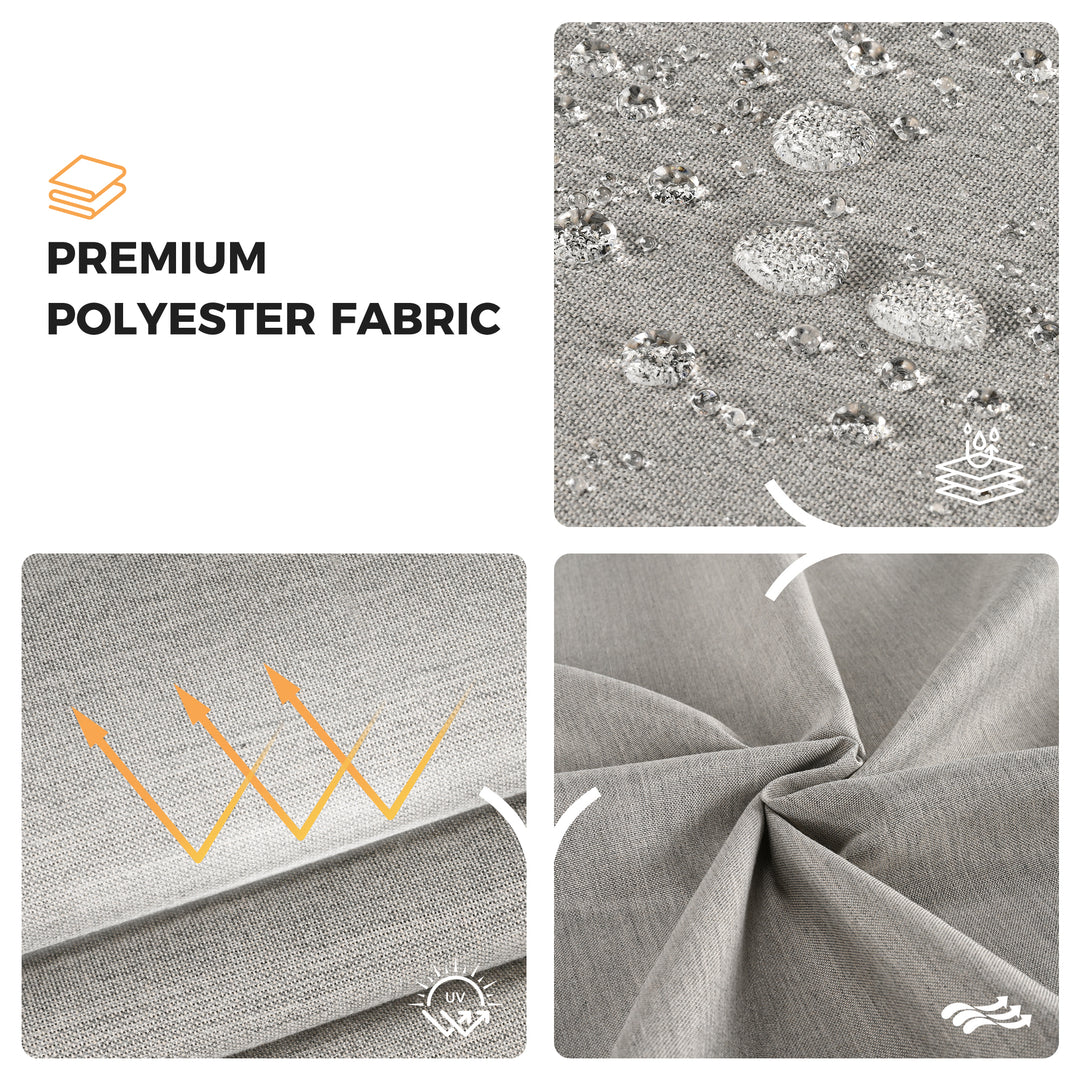 HAPPATIO Patio Dining Set, Outdoor Aluminum Dining Furniture Set, Cushioned Dining Chairs and Table for Deck Yard Poolside, Rust-Proof, Weather-Resistant, Easy Assembly