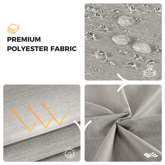 HAPPATIO Patio Dining Set, Outdoor Aluminum Dining Furniture Set, Cushioned Dining Chairs and Table for Deck Yard Poolside, Rust-Proof, Weather-Resistant, Easy Assembly