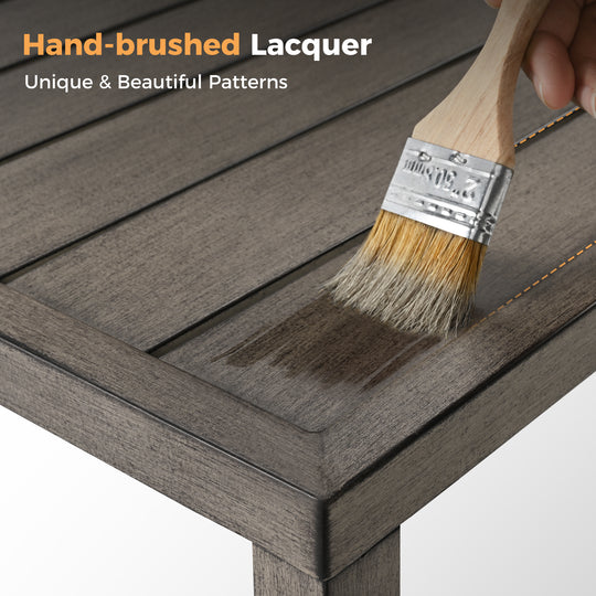 HAPPATIO Patio Dining Set, Outdoor Aluminum Dining Furniture Set, Cushioned Dining Chairs and Table for Deck Yard Poolside, Rust-Proof, Weather-Resistant, Easy Assembly