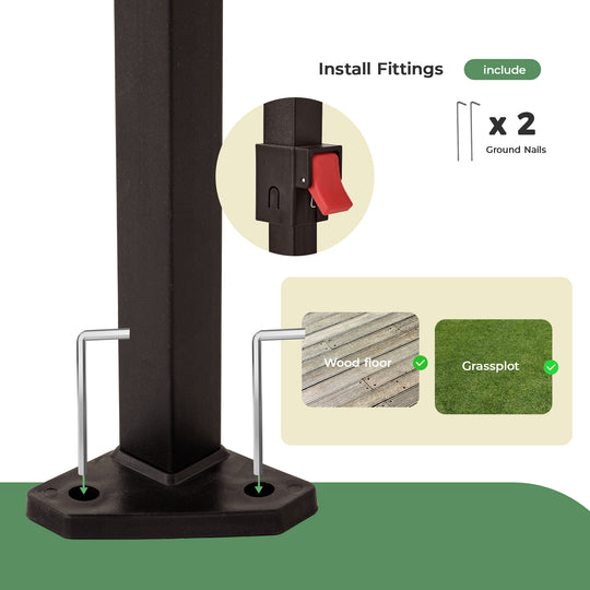 HAPPATIO 8×5 FT Pop Up Grill Gazebo, Outdoor Grill Canopy with Vented Roof & Side Shelves, Large Portable Canopy for Outdoor Barbecue, Backyard, Patio, Easy Set up