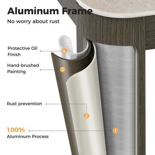 HAPPATIO Patio Conversation Set, 3-Piece Aluminum Oversized Patio Furniture Set with Rope Woven Backrest, Side Table and 2 Chairs with Thick Cushion, Hand-brushed Frame for Yard, Porch, Balcony