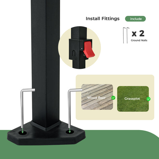 HAPPATIO 8×5 FT Pop Up Grill Gazebo, Outdoor Grill Canopy with Vented Roof & Side Shelves, Large Portable Canopy for Outdoor Barbecue, Backyard, Patio, Easy Set up