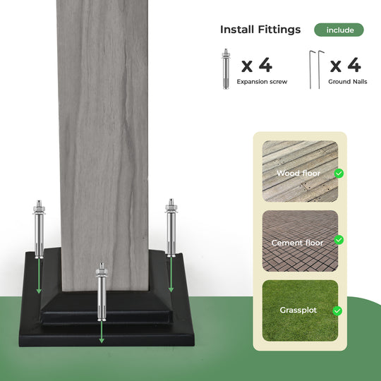 HAPPATIO 10' x 13' Arched Top Outdoor Pergola, Aluminum Frame with Storage Shelf, Wood-Like Frame Patio Pergola Shade for Patio, Backyard, Garden, Poolside, Beige