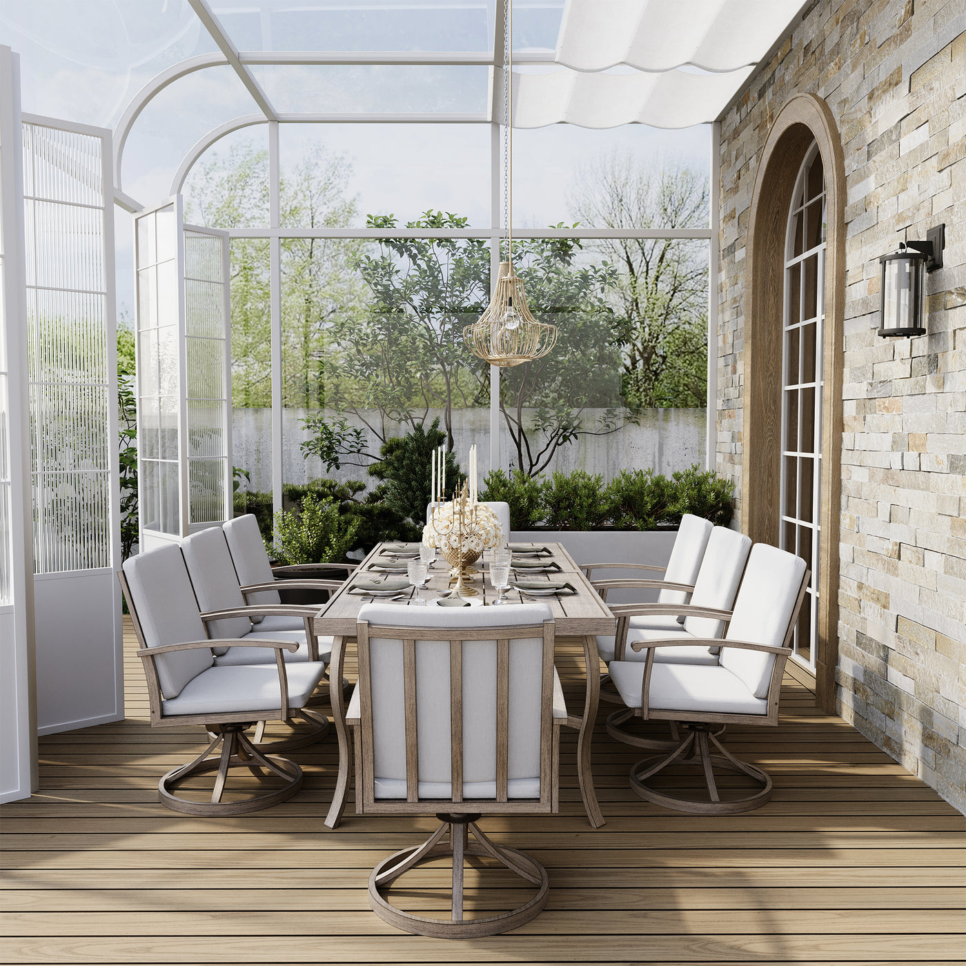 Aluminum patio dining online chairs