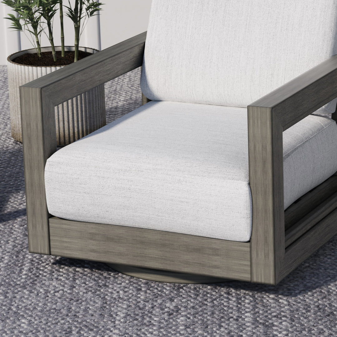 HAPPATIO Aluminum Patio Furniture Set, 4-Piece Oversized Outdoor Conversation Set