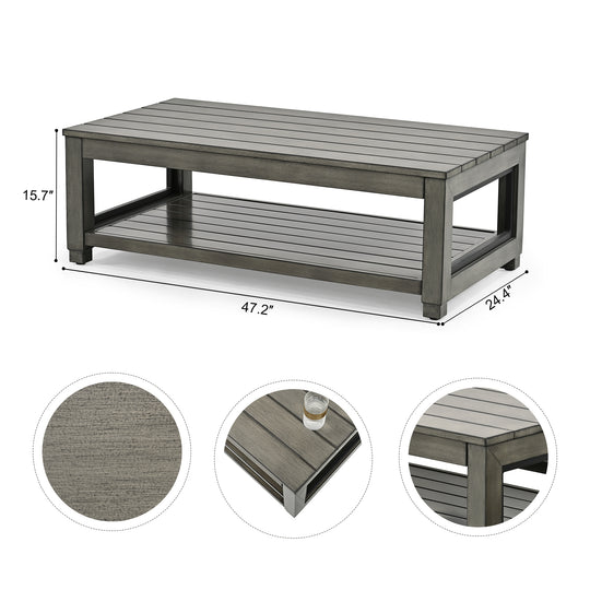 HAPPATIO Aluminum Patio Furniture Set, 4-Piece Oversized Outdoor Conversation Set