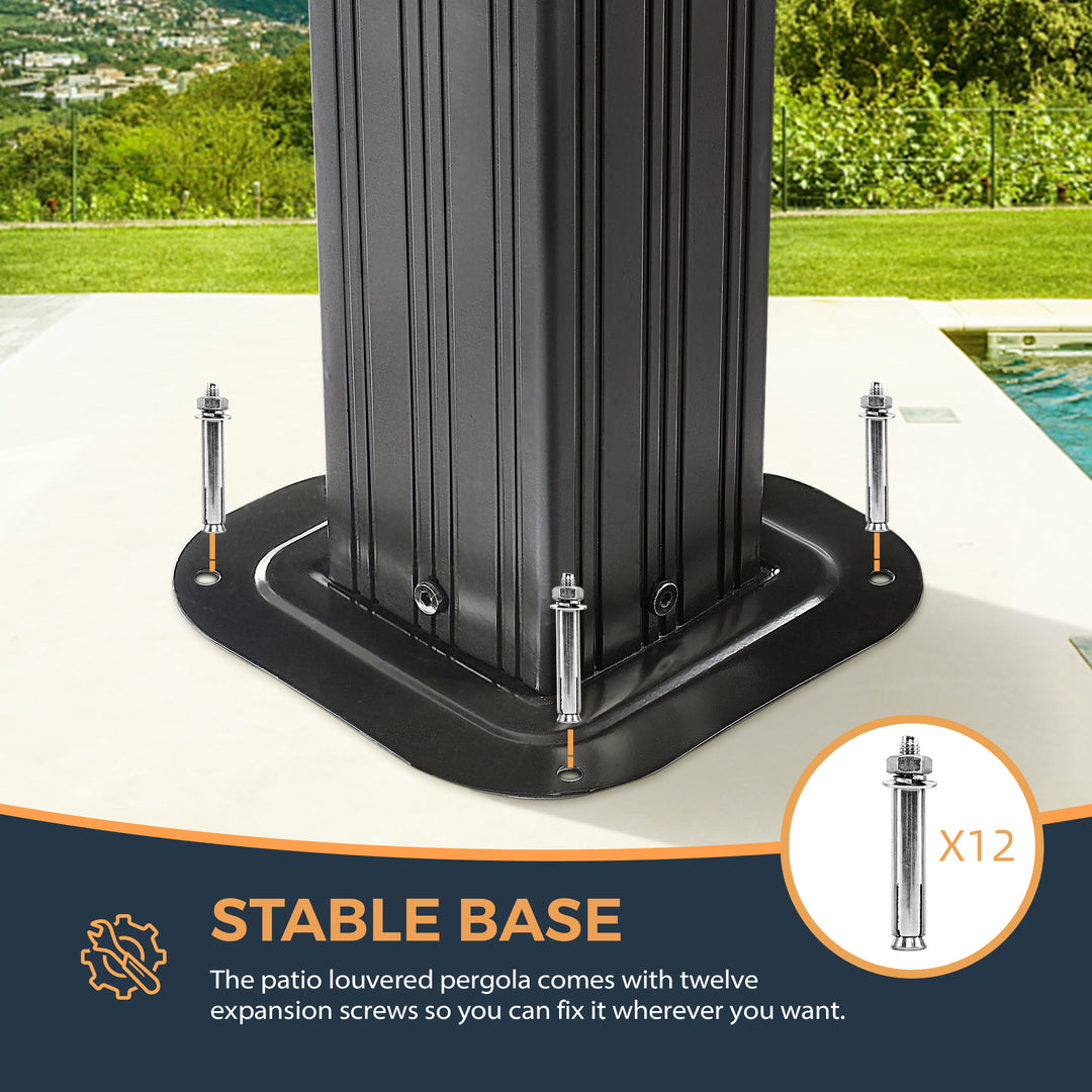 HAPPATIO 12' x 20' Hardtop Gazebo - Galvanized Steel Patio Double Roof Aluminum Gazebo with Curtains and Netting, Metal Permanent Pavilion Outdoor Gazebos for Patios, Gardens, and Lawns