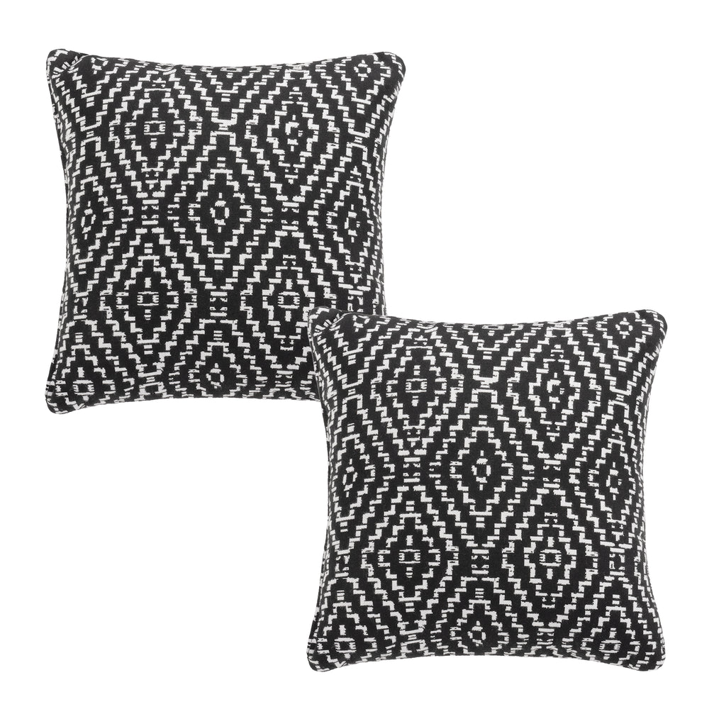 HAPPATIO Outdoor Pillows, Patio Decorative Pillows Pack of 2, Waterproof Throw Pillows for Outdoor Furniture, 16× 16 Comfortable Spring Outdoor Pillows for Bed, Couch, Sofa