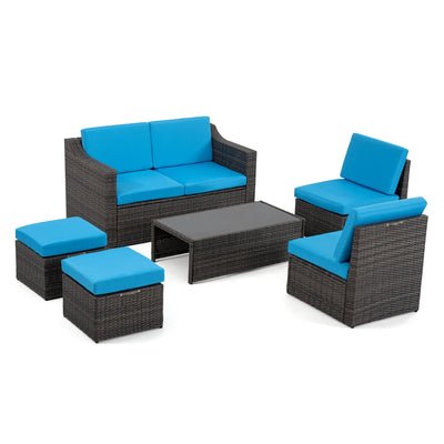 6 Piece Patio Conversation Set - Happatio