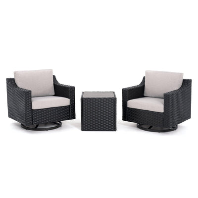 3 Piece Wicker Patio Bistro Set - Happatio