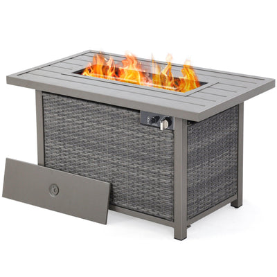 42 Inch Fire Pit Table - Happatio