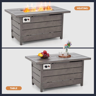 48 Inch Propane Fire Pit Table - Happatio